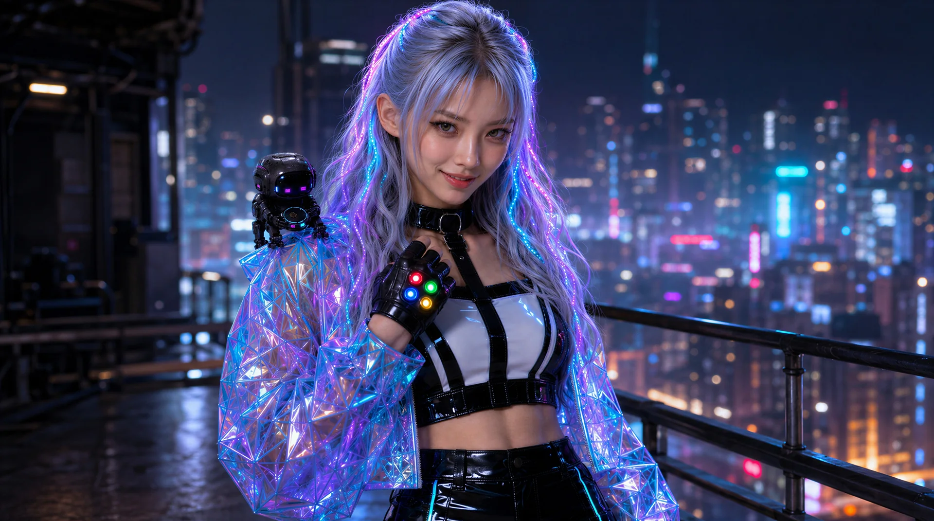 Kimi and Shibbi in the neon city of Naka
